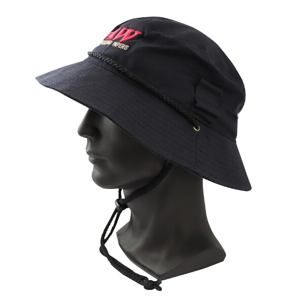Raw Bucket Hat Nero - Cappello da Pescatore Nero - Torino - MonkeysGod