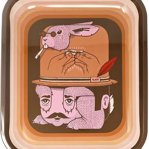 Raw Rolling Tray Medium Rabbit