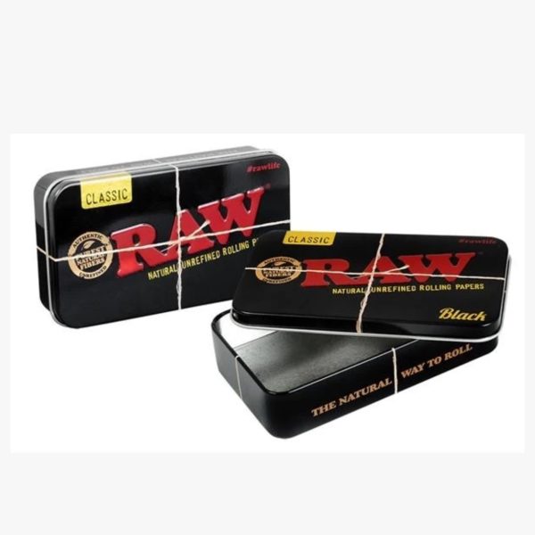 Raw Black Metal Tin Case - Raw Black Starter Kit