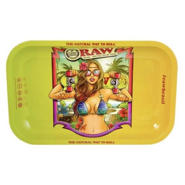 Raw Rolling Tray Small Brazil Girl 2
