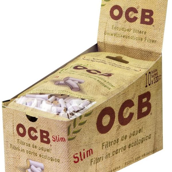 Ocb Filtri Slim Eco Biodegradabili Box 6mm - 120 Filtri - 10 buste