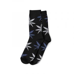 I Love Socks &ndash; Calzini Lunghi Foglia &ndash; Taglia 40-45 &ndash; Nero e BiancoBlu