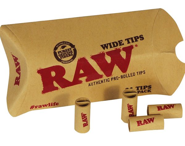Raw Pre-rolled Tips Wide - 21 Tips per Pack - Diamentro 8mm