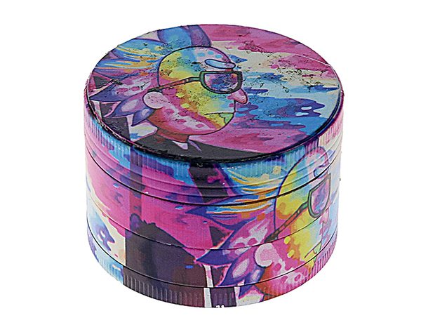 Grinder Rick and Morty - In Metallo - Diametro 50 mm - 4 Parti - Varie Fantasie