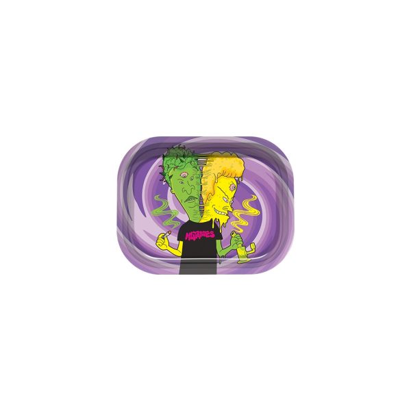 Rolling Tray in Metallo - Fantasia Dabb Beavis e Butthead - Dimensioni 14 x 18 cm