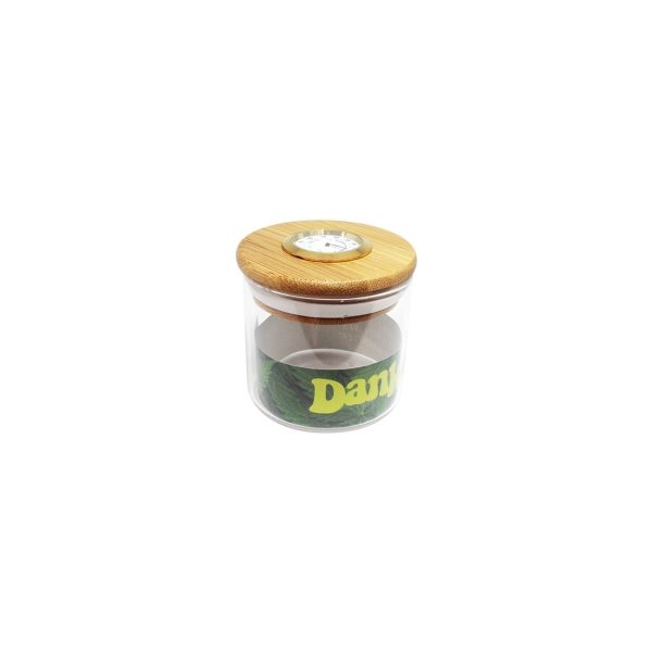 Dank Hygrometer Glass Jar 72 x 70 mm - Jar in Vetro con Igrometro per controllo dell'Umidità
