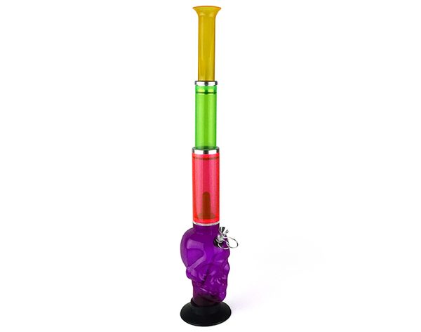 Bong Acrilico Neon Skull - Altezza 48 cm