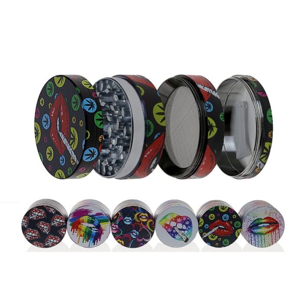 Grinder Lips - In Metallo - 4 Parti - Diametro 50mm - Varie Fantasie MonkeysGodTorino