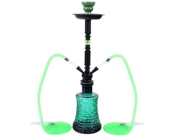 Narghilè Big Jim - Due Tubi - Smeraldo -Altezza 58 cm