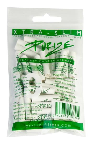 Purize XTRA Slim - Filtri ai Carboni Attivi - Diametro 5,9mm - 50 per pack  - Torino - MonkeysGod