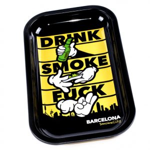 Rolling Tray in Metallo Medio – Fantasia Barcellona City – Dimensioni 27 x 16 cm