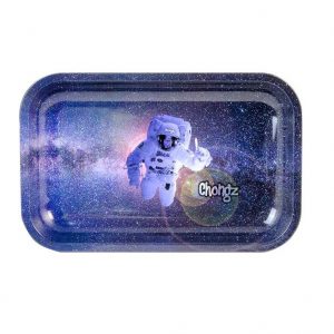 Rolling Tray in Metallo Medio – Fantasia SpaceMan – Dimensioni 27,5 x 17,5 cm