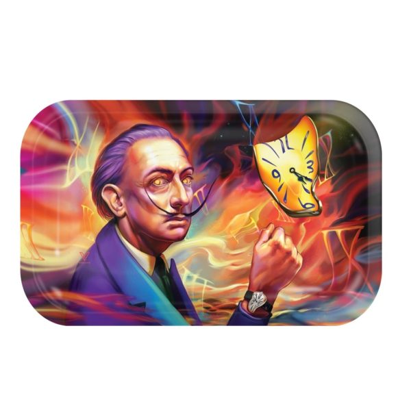 Rolling Tray in Metallo Medio – Fantasia Dalirious – Dimensioni 27 x 16 cm