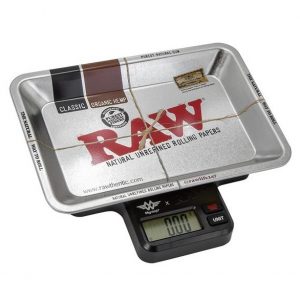 RAW x MyWeigh Tray Scale - Digital Scale with Rolling Tray Silver Limited Edition