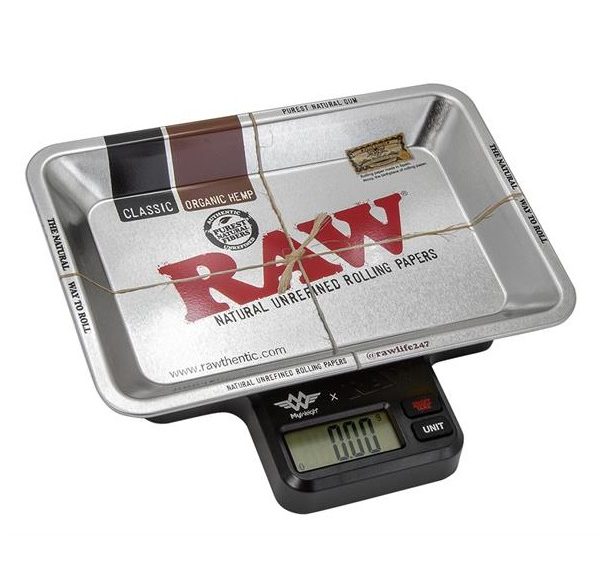 RAW x MyWeigh Tray Scale - Digital Scale with Rolling Tray Silver Limited Edition