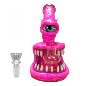 Monster Glass Bong- Pink -16 cm