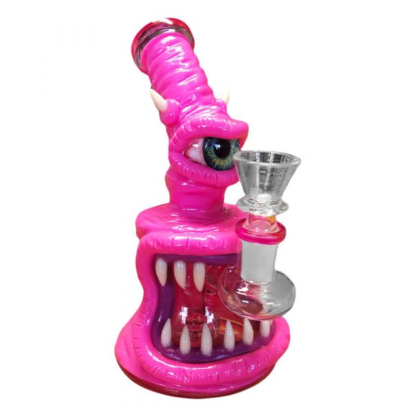 Monster Glass Bong- Pink -16 cm