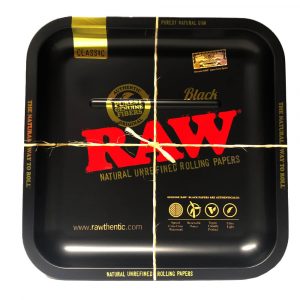 Raw Rolling Tray - Black Square Metal