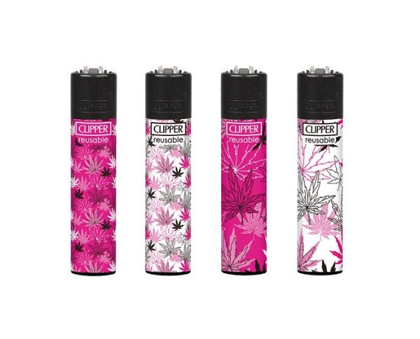 Clipper Large - Pink Leaves 2