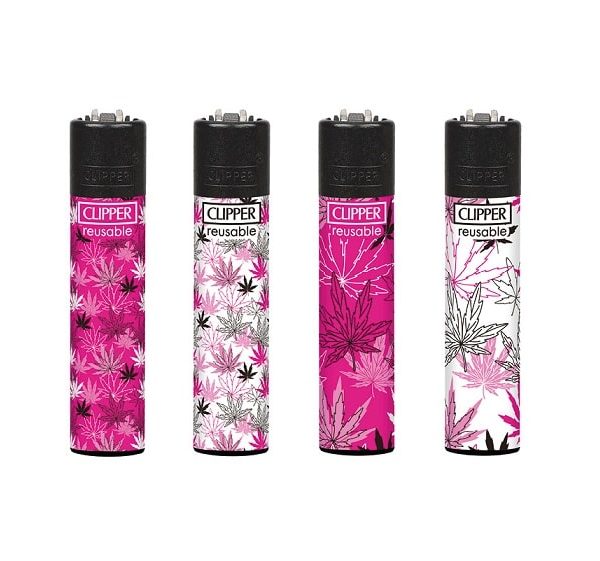 Clipper Large - Pink Leaves 2
