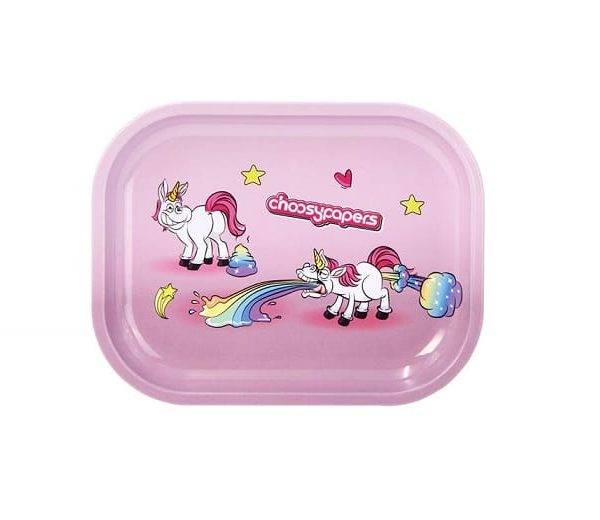 Metal Rolling Tray Mini - Choosypapers - Unicorn