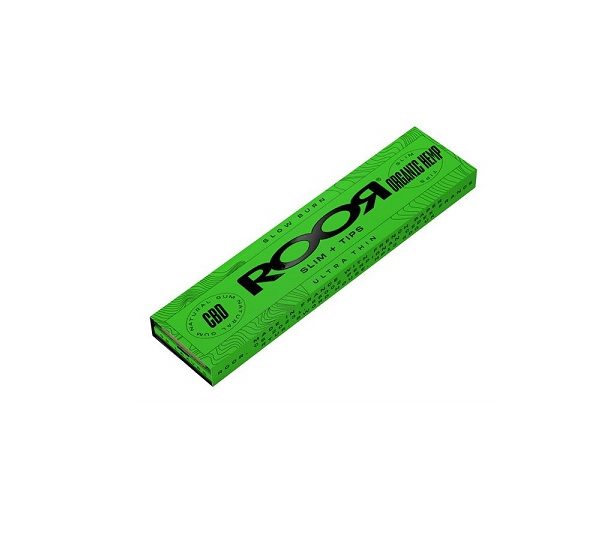 ROOR Organic Hemp King Size Slim Connoisseur CBD-infused - Green