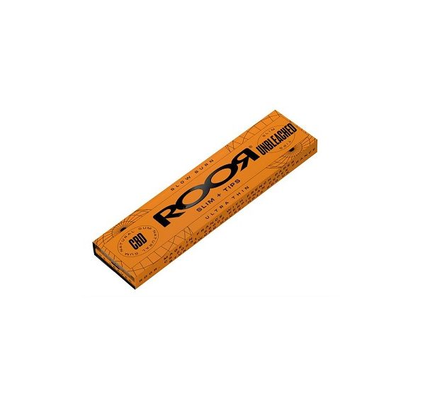 ROOR Unbleached King Size Slim Connoisseur CBD-infused - Orange