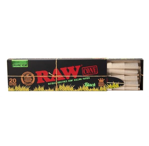 Raw Black Organic Hemp Prerolled Cone - Coni Pre-Rollati con Filtro - King Size