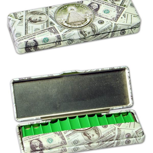 Black Leaf - Metal Tin Can with Filter Case and Paper - Dollar