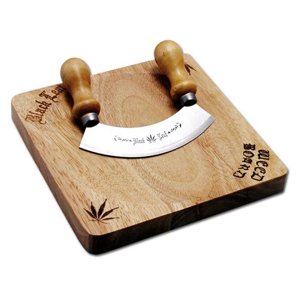 Black Leaf - Weed Board and Chopping Knife - Taglia Panette