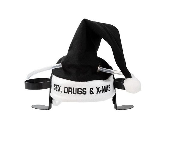 Drinking Hat "Sex, Drugs & X-Mas" - Cappello di Natale
