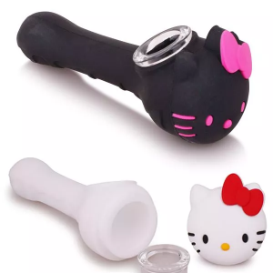 Hello Kitty - Pipa in Silicone - Nero