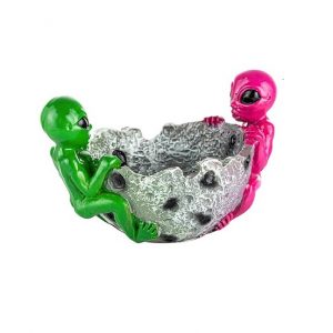 Ashtray Posacenere - 3D Meteora Alieni Rosa e Verde