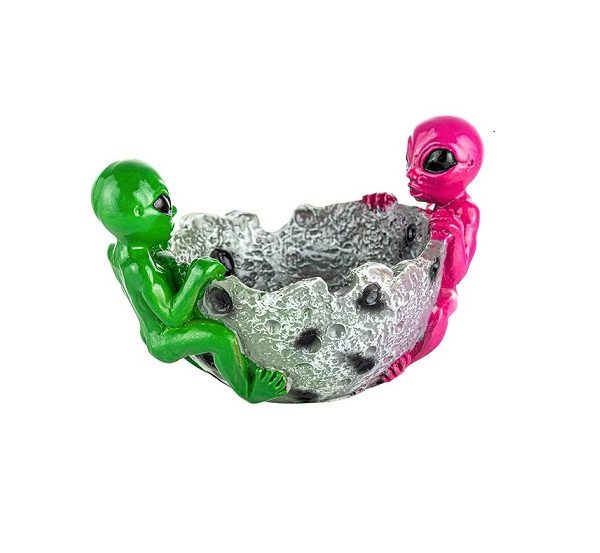 Ashtray Posacenere - 3D Meteora Alieni Rosa e Verde