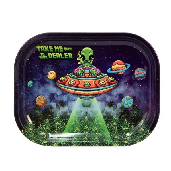 Alien - Metal Rolling Tray Small - Dealer Alien