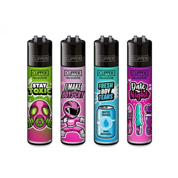 Clipper Large - Girly Slogan