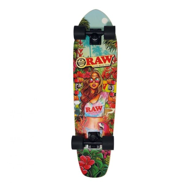 Raw Skate Board - Brazil Girl - WHEELS & GRIP TAPE - FULLY ASSEMBLED