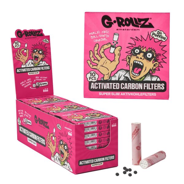 G-Rollz - Filtri ai carboni attivi 6mm - 10 Pz - Vari Colori