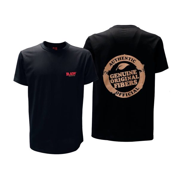 Raw RAWLER T-Shirt - ROLLING PAPERS SHIRT BLACK - RAW EDITION - Size Disponibili S M L XL XXL