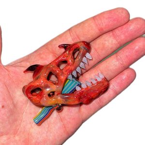 GlassMate - Trombetta - Fantasia Dinosauro T-Rex - Mod Fuoco