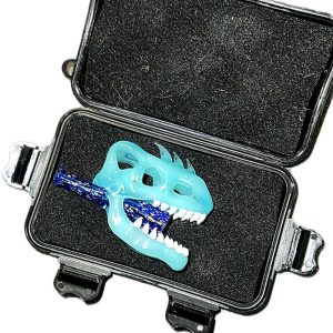 GlassMate - Trombetta - Fantasia Dinosauro T-Rex - Mod Turchese