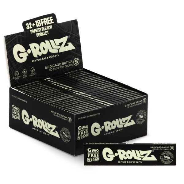 G-Rollz Amsterdam -  Medicago Sativa Extra Thin Papers - King Size Slim