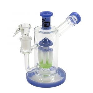 Grace Glass Bong - Blue Mushroom Percolator Bubbler