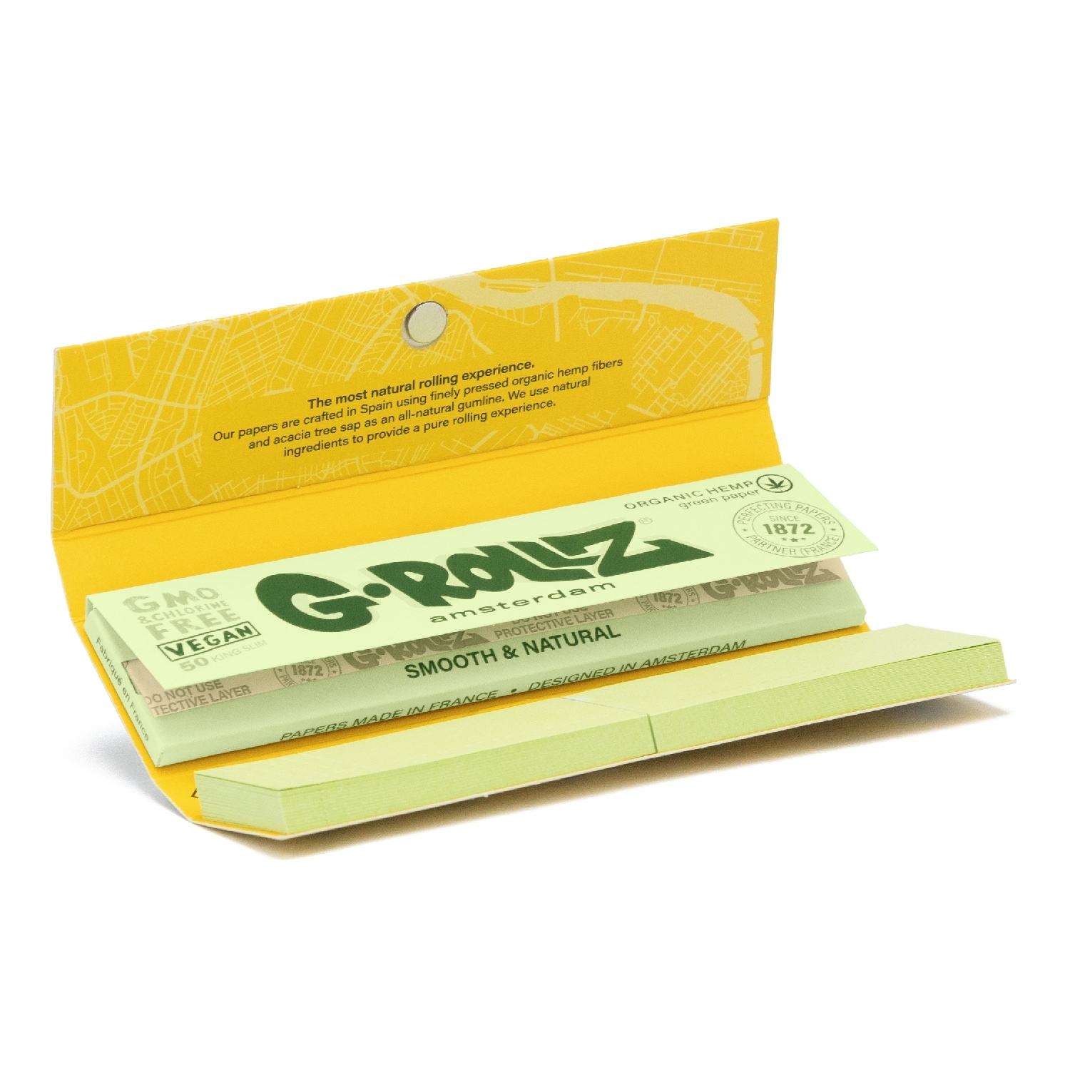 G-Rollz - KKS Cartine e Filtri Organic Hemp Verdi - Jungle - immagine 3