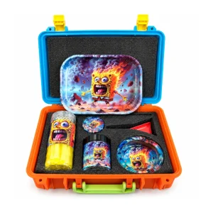 Set Fumatori in Valigetta Rigid Antiurto - "Fiery SpongeBob"