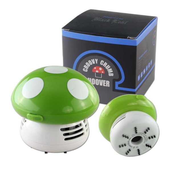 Black Leaf® Powered - CROOVY Mini Aspirabriciole da Tavolo "Mushroom" – Green