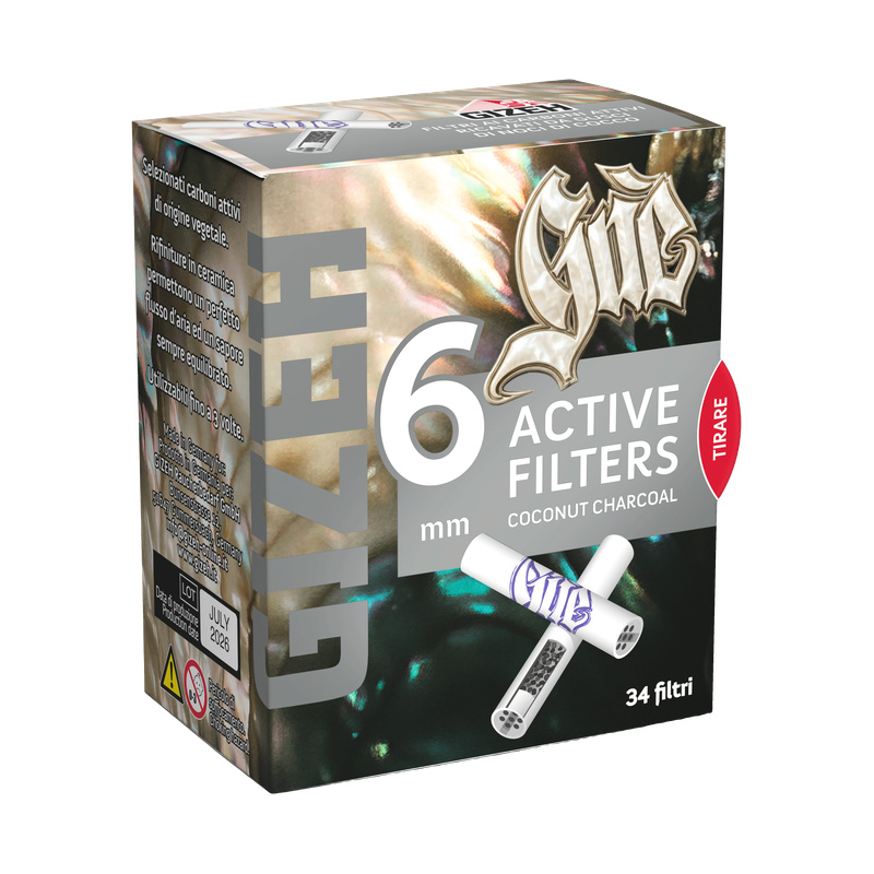 GIZEH® - Filtri al Carbone Attivo 6mm - Guè Limited Edition