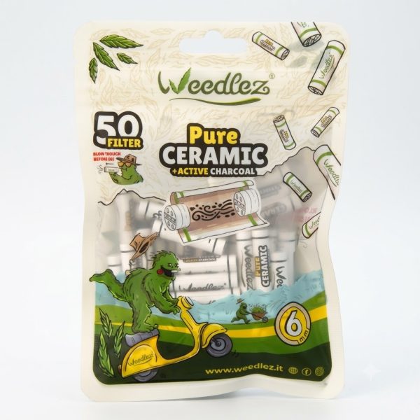 Weedlez - Filtri Pure Ceramic WHITE - Carbone Attivo 6mm